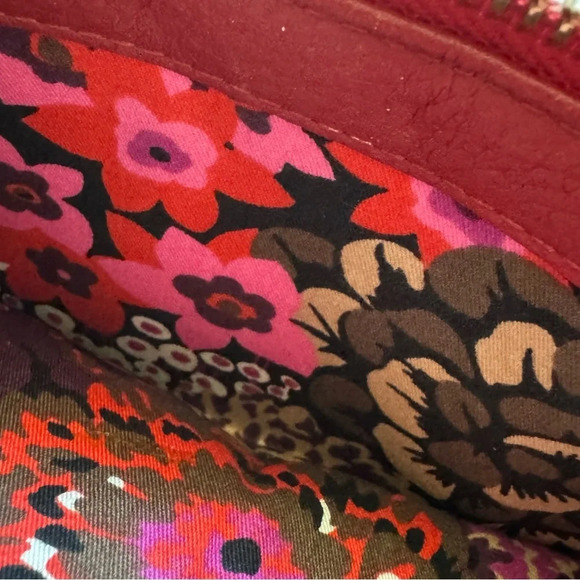 Vera Bradley Red Leather Zip Wallet - Picture 8 of 10